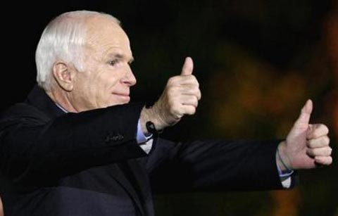 John McCain congratulated Barack Obama