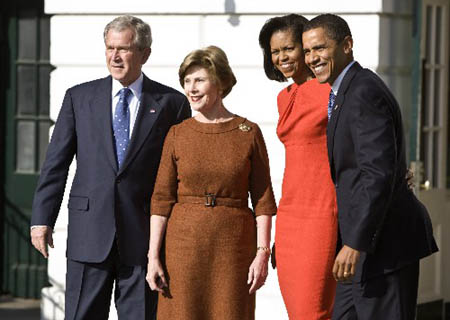 Bush's Family & Obama's Family in White House